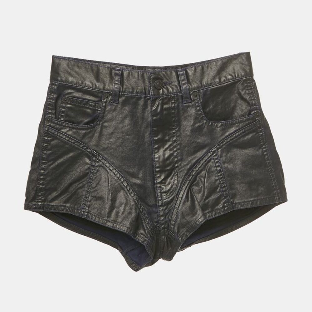 Mugler Navy Blue Nylon Shorts S